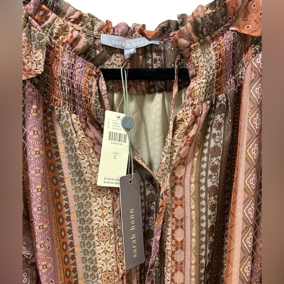 NWT Anthropologie Sarah Hann Tiered Ruffle Maxi Tassel Dress - Picture 7 of 8